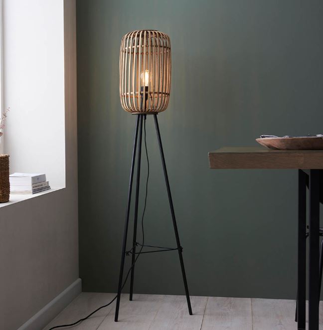 Lampadaire en Bambou - 2 Variantes de Couleurs