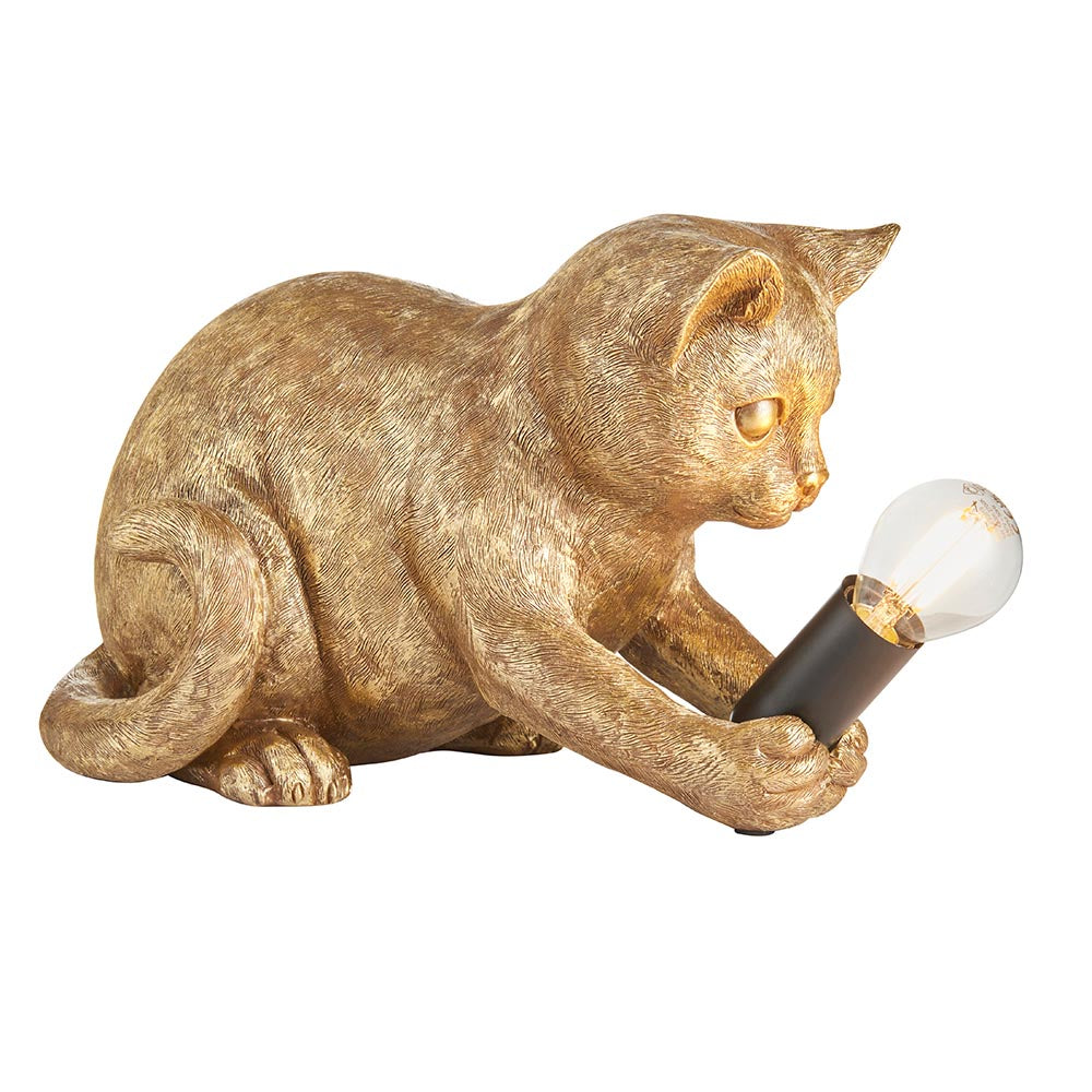 Kitten Table Lamp Gold