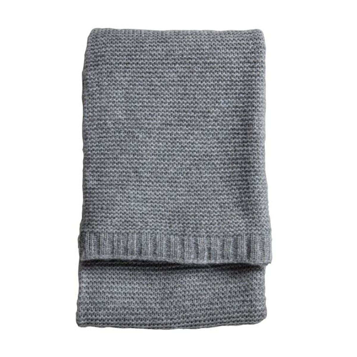 Chunky Knitted Throw Grey