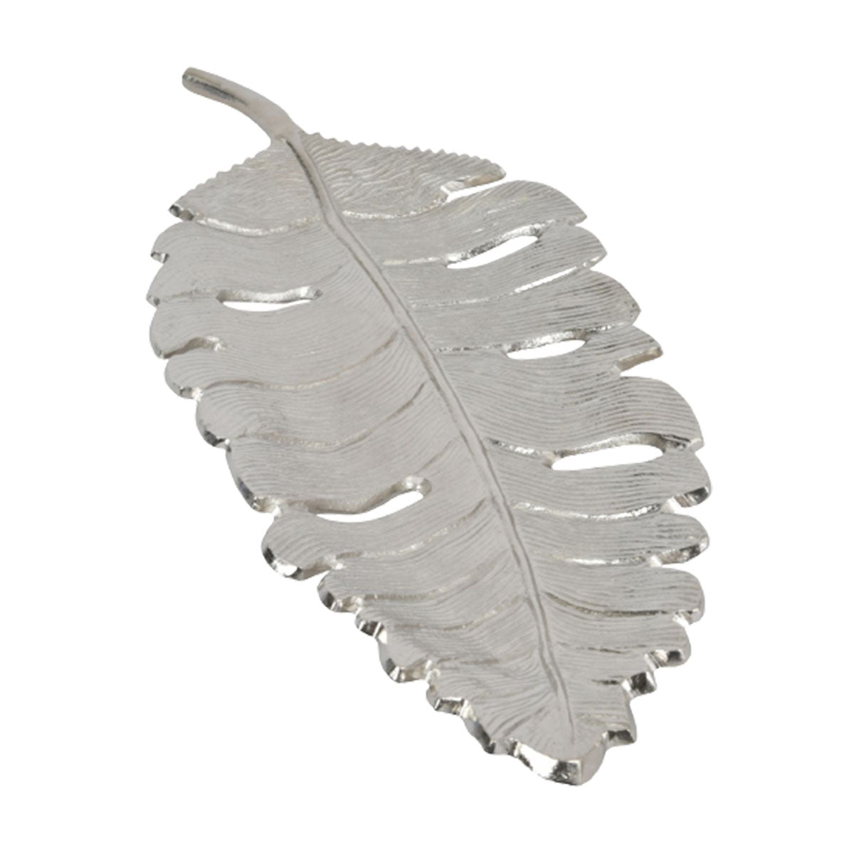 Large Feather Platter in Nickel Finish