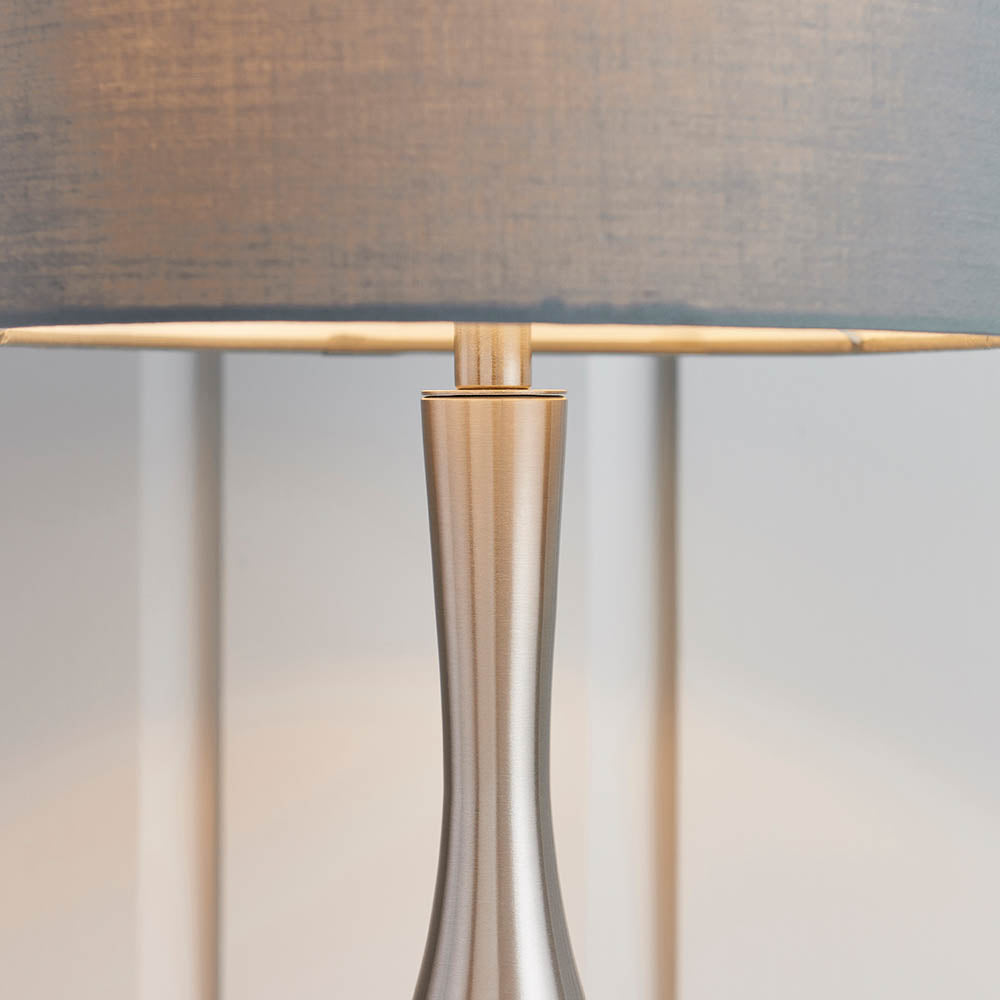 Piccadilly Touch Satin Nickel Table Lamp