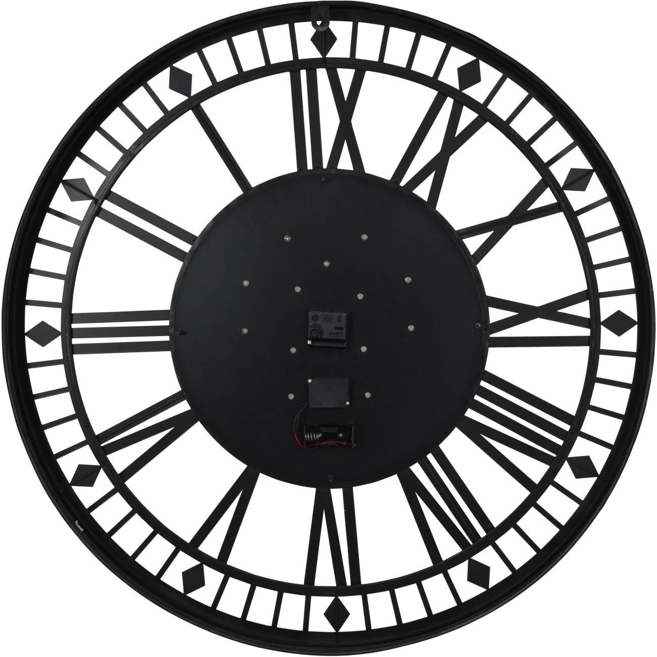 Grey Moving Cog  Clock 90cm