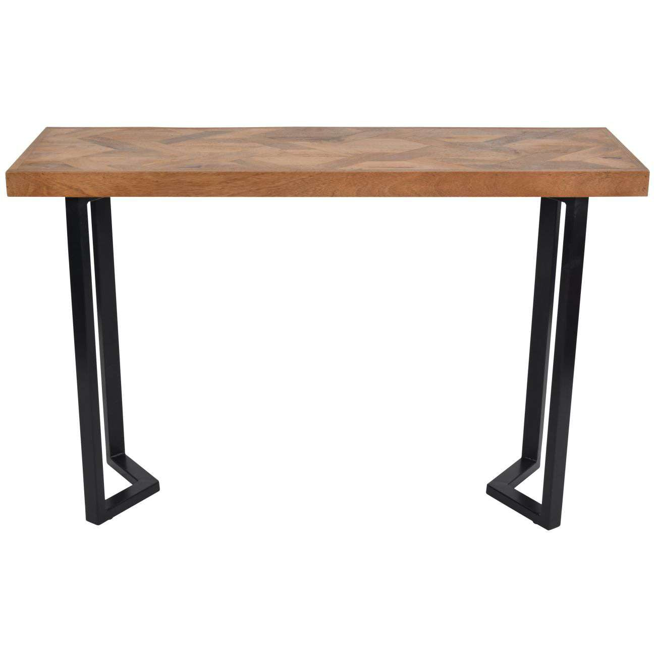 Marston Geometric II Wooden Hall Console Table Small