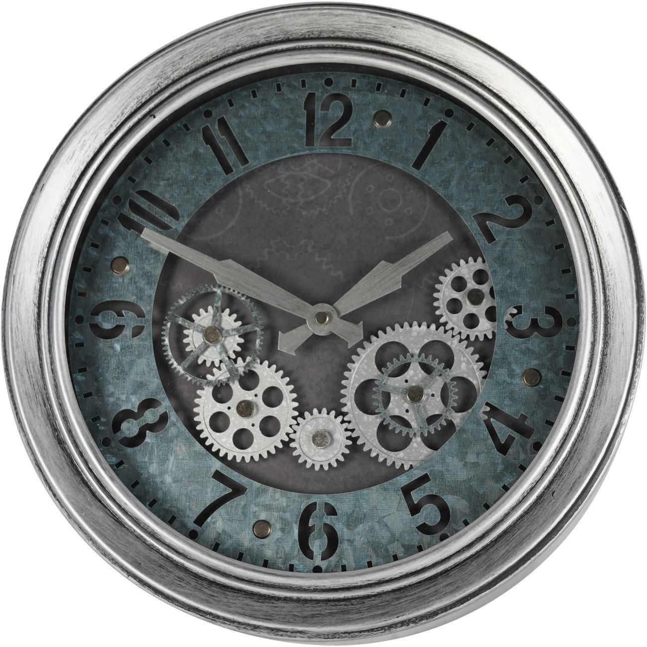 Palladium Mini Dials Clock Antique Silver