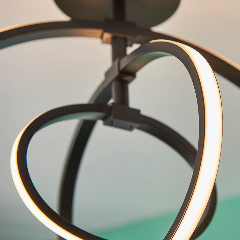 Black Flush Hoop Light