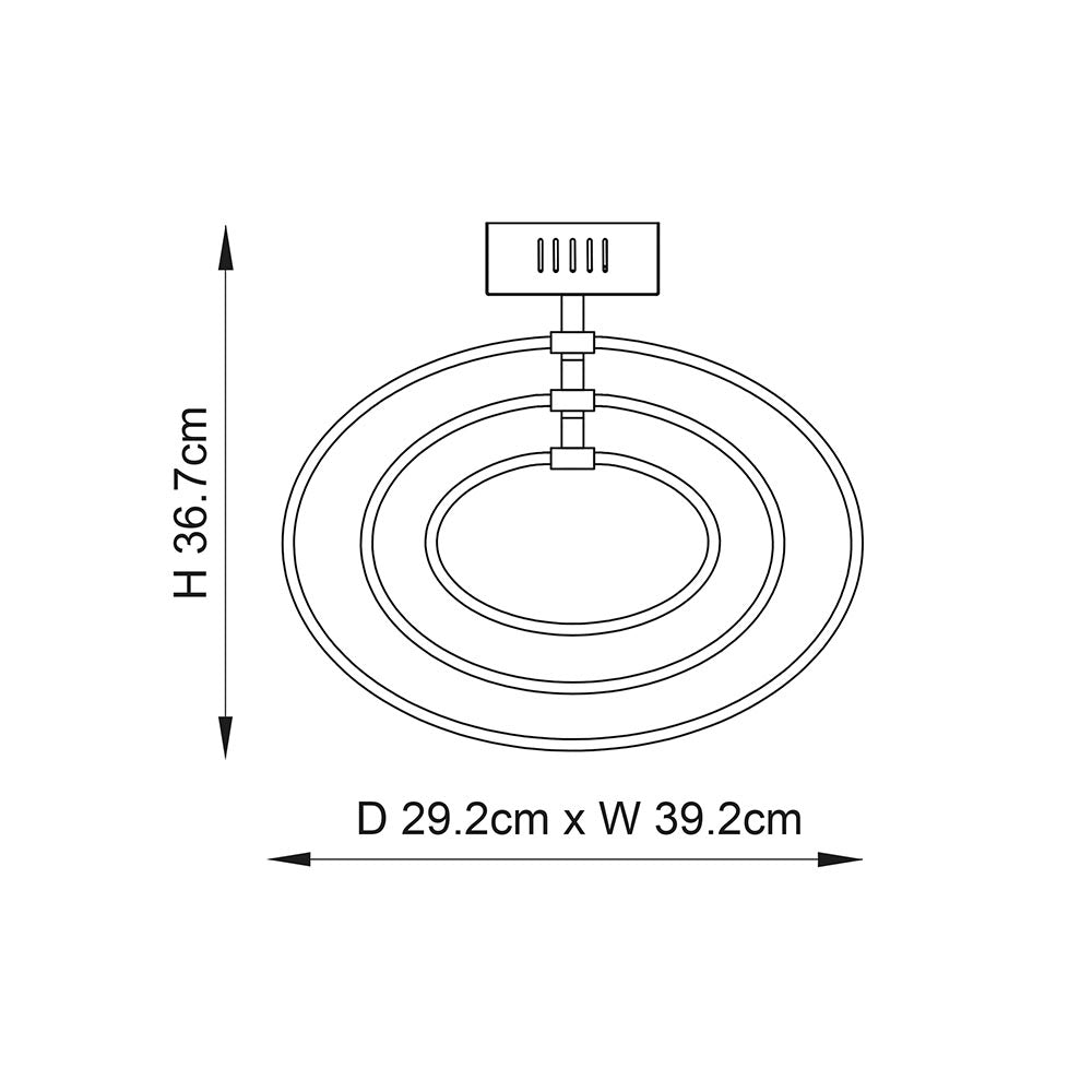 Black Flush Hoop Light