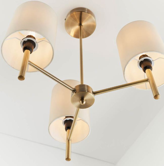 Brio 3 Light Semi Flush