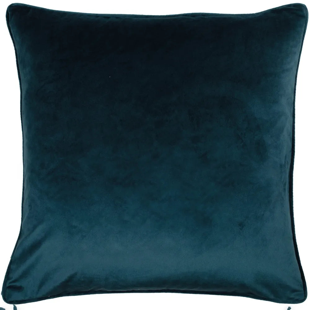 Belle Blue Floral Velvet Cushion 45x45cm