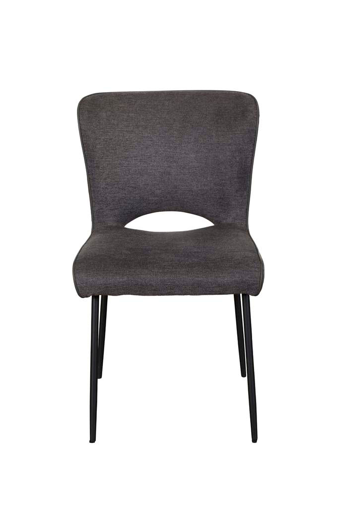 Grey Linen Dining Chair Pair