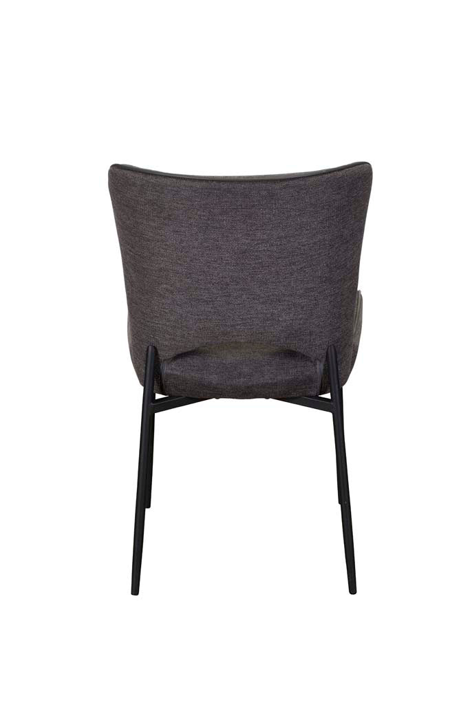 Grey Linen Dining Chair Pair