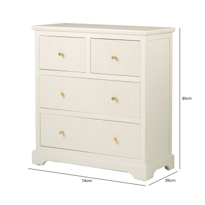4 Drawer Chest of Drawers White