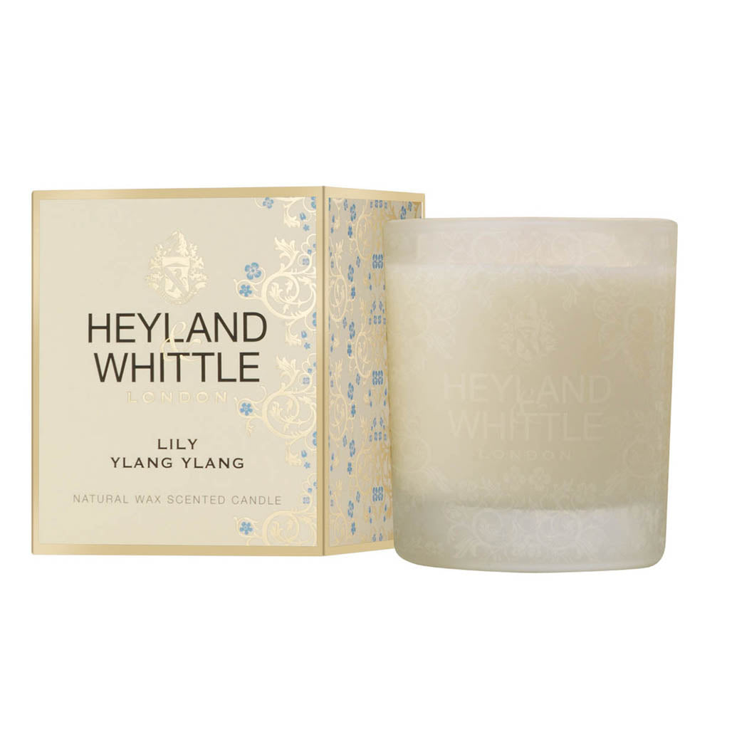 Bougie classique dorée Lily Ylang Ylang dans un verre