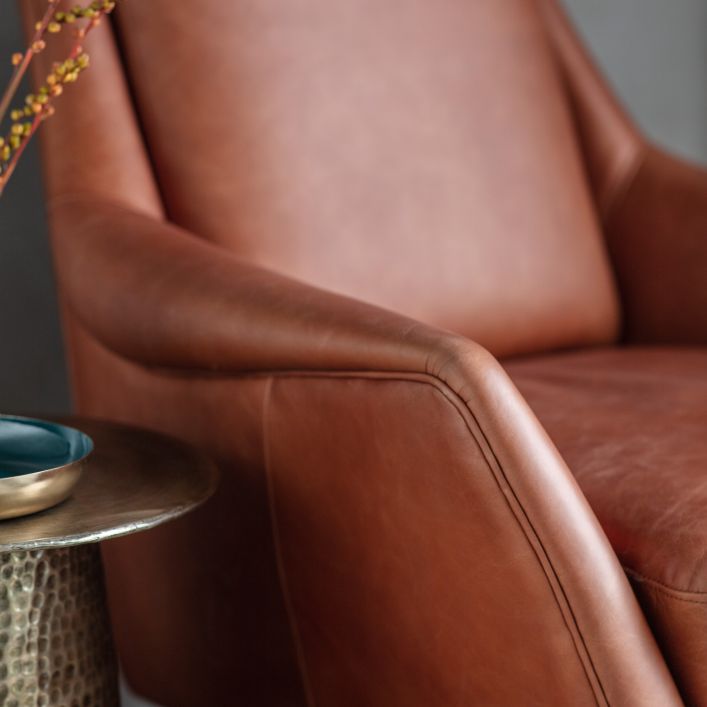 Brown Leather Armchair