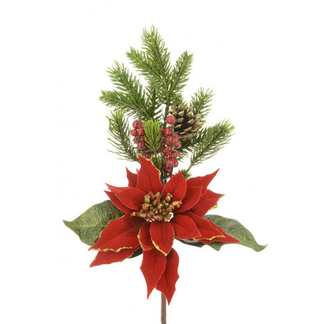 Majestätischer Weihnachtsstern-Spray, 43 cm